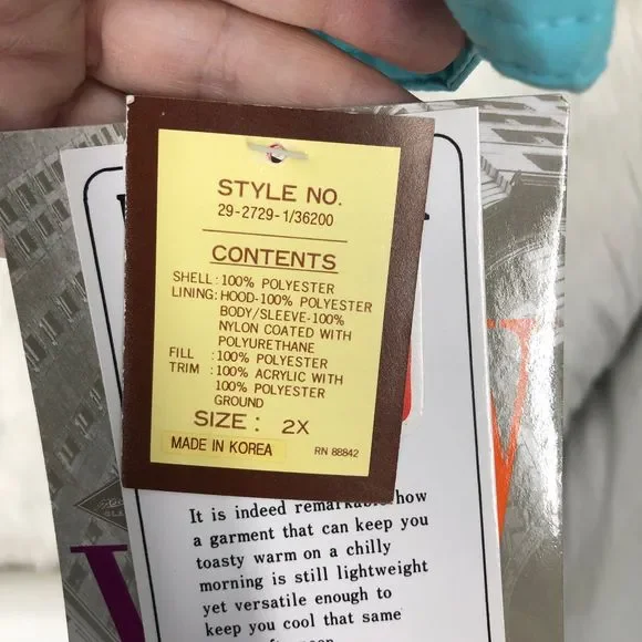 NWT Women’s Plus SZ 2X Light Blue Puffer Coat with Fur Trimmed Hood, Super Soft - Picture 10 of 12